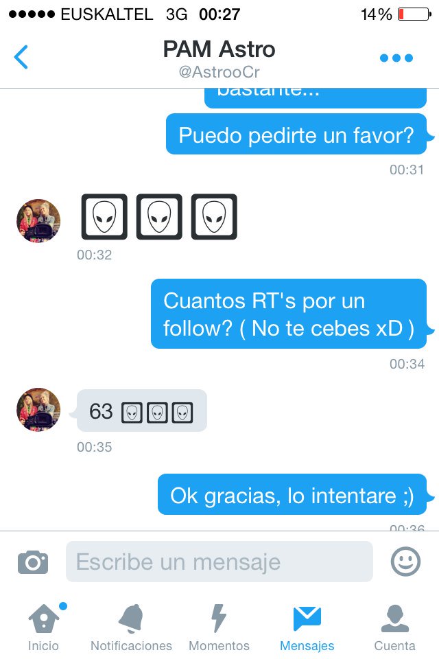 Chavales! 63 RT's y el GRANDE de <a href="/AstrooCr/">Mario</a> me SIGUE!!!