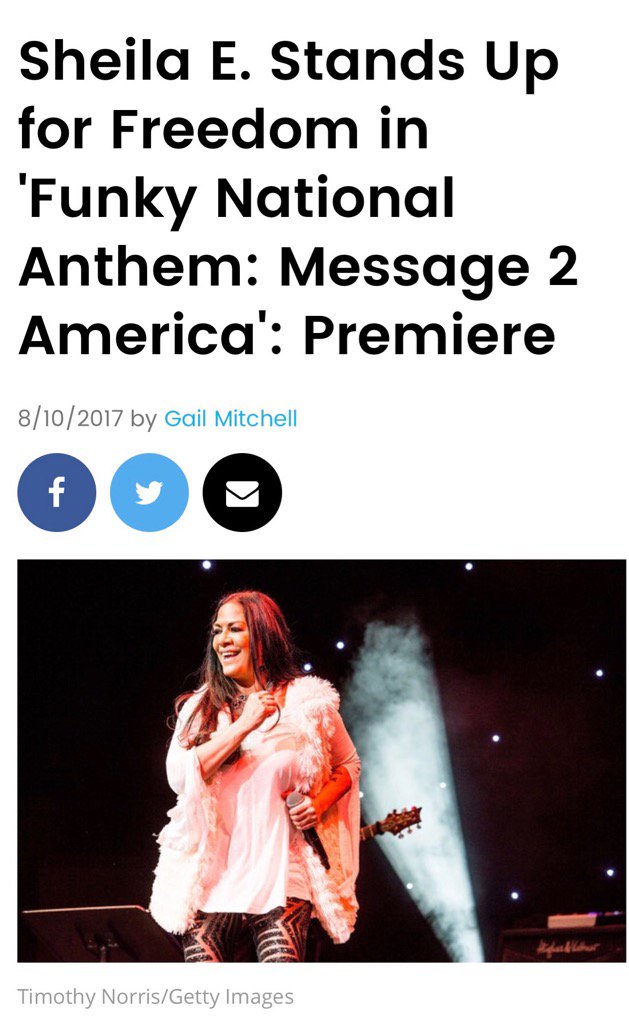 NEWS ALERT! Sheila E. The exclusive premier Funky National Anthem video only on Billboard. billboard.com/articles/colum…