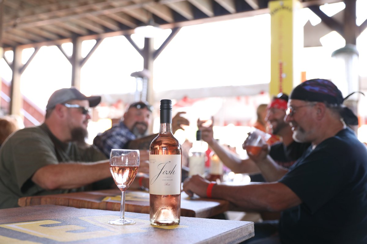 Leather and Rosé?? Not the typical picture @joshcellars was the first ever wine sponsor of the Sturgis Motorcycle Rally. #wine #Sturgis2017 https://t.co/8lM2oHgmkx