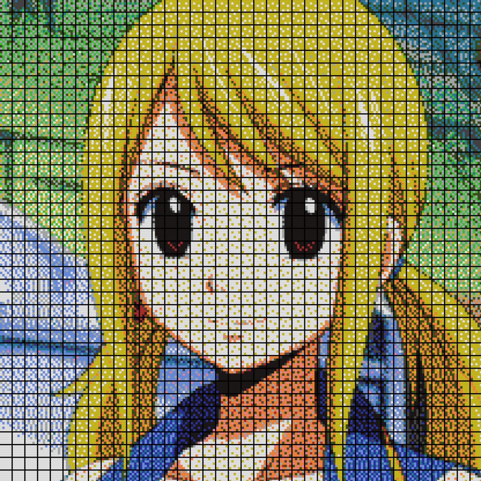 Premium Vector  8 bit pixel a anime girl woman pixels for cross stitch  patterns in vector illustrations