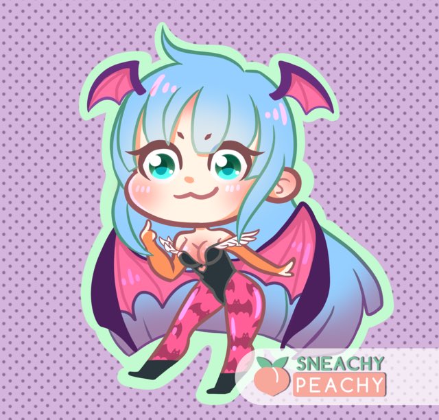 SneachyPeachy's tweet photo. I luv Morrigan and I wanna marry her #morriganaensland #morrigan #darkstalkers #chibi #succubus #art #sneachypeachy https://t.co/8m3jEFRWjM