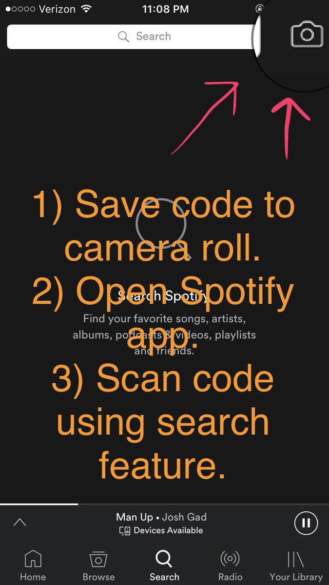 BwaySpotifyCode's tweet image. How to use Spotify codes: