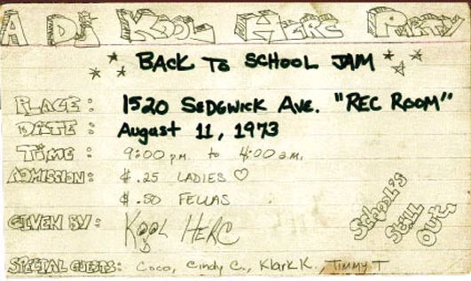 TheOGLegacy's tweet image. August 11, 1973: DJ Kool Herc throws the famous &quot;Back to school jam&quot; at 1520 Sedgwick Ave. 
Hip-Hop would be born!
#OGLegacy #DJKoolHerc