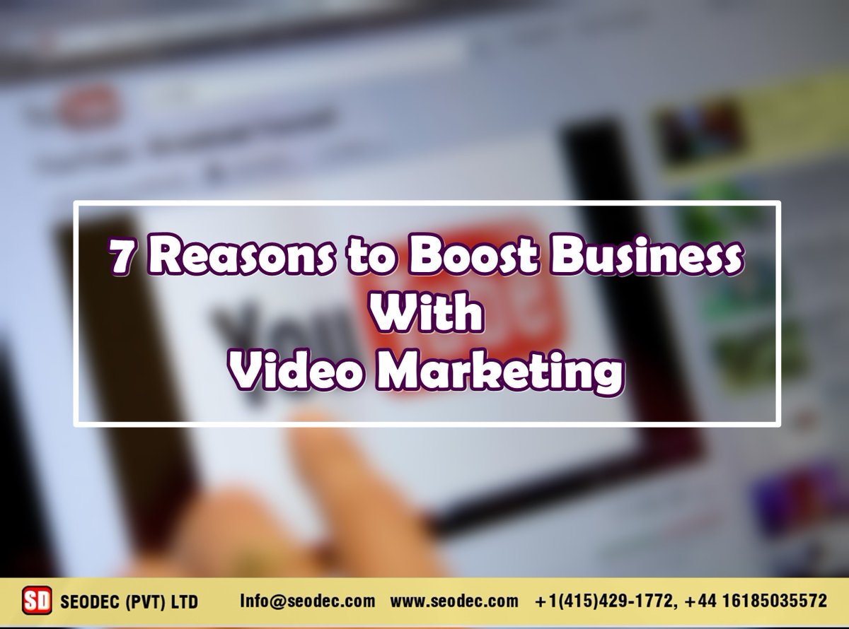 SEODEC_Official's tweet photo. 7 Reasons to Boost #Business with #VideoMarketing. 
Click the link for more details  https://t.co/QFKIy55JNn
#SEODEC #DigitalMarketing https://t.co/zLM8Kywukw