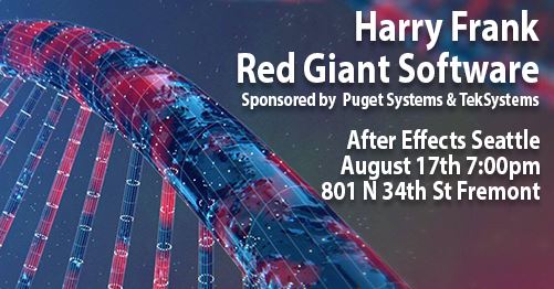 [SEATTLE] Harry Frank will be at <a href="/AESeattle/">AfterEffects Seattle</a> on Aug 17th! - bit.ly/2vrrWC7