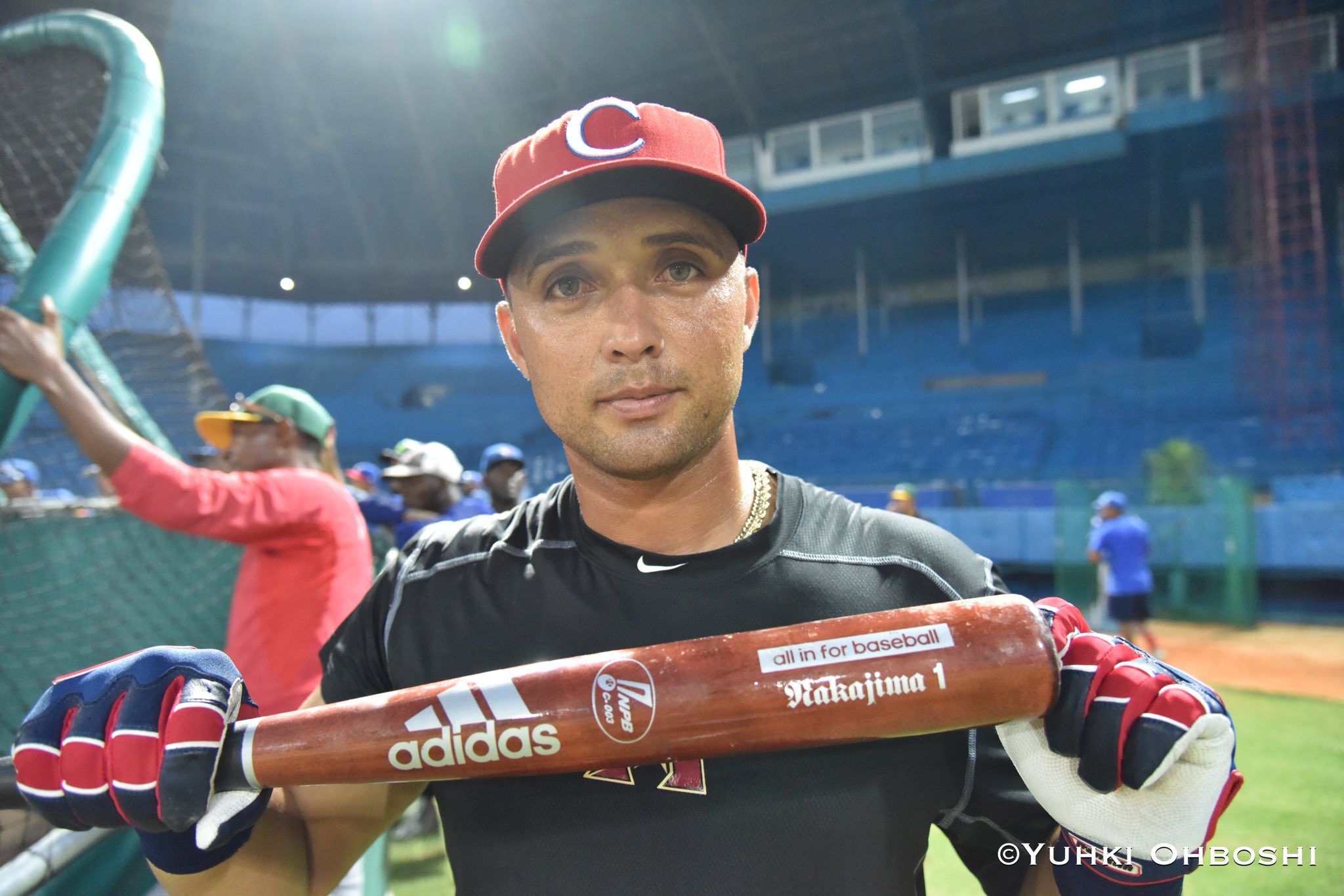 レオパードフラワーブラック バット 中島宏之選手 - 通販