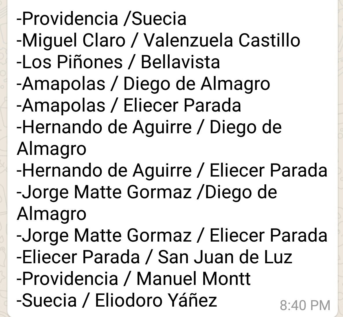 evelynmatthei's tweet image. 🔴Por favor, tener PRECAUCIÓN con semáforos apagados. Estos son los reportados hasta ahora en #Providencia. Cc @UOCT_RM
