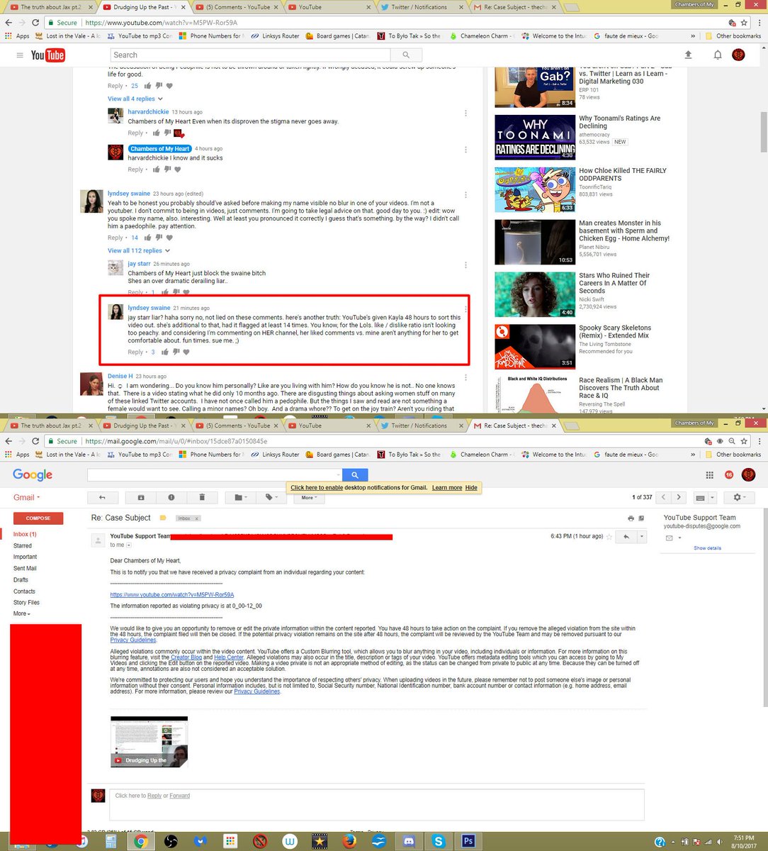 ChambersofHeart's tweet image. #FALSEFLAGALERT #DOXTHREAT #DRAMA @youtube Please retweet this @IrateBear @YourselfSuit @Sinatra_Says So you're going to play that game?