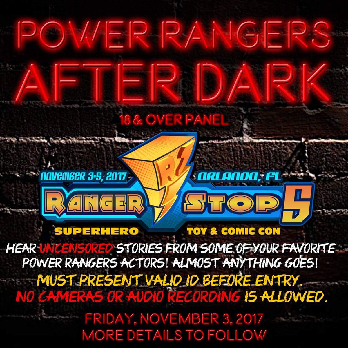 RangerstopCon's tweet photo. Aww yeah! It's on like Donkey Kong! Stay tuned for details...
#FunniestPanelEver #PowerRangers https://t.co/muECKPhHCx