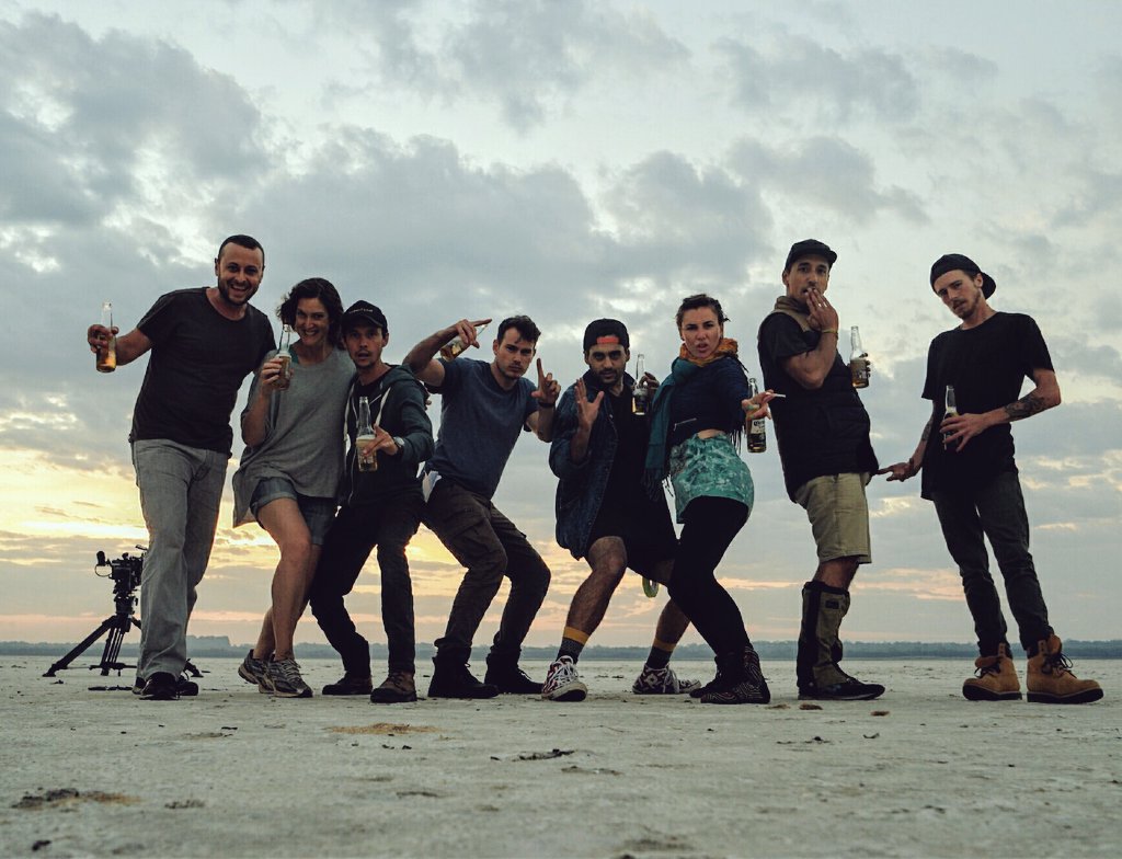 What a fabulous bunch of humans to make a movie with. And what a fabulous location for the first post-wrap beer!