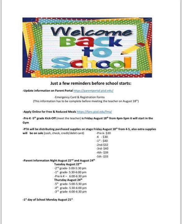 ThomasTexans1's tweet photo. Welcome back Thomas families! A few things to take note of for the beginning of the 2017-2018 school year! #ttexanslearn https://t.co/2AjHvA3sPw