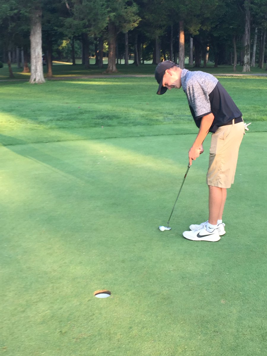 MeadeGolf's tweet photo. @MEADECOUNTYHIGH Boys golf defeated Nelson County 158-202 at Doe Valley.  Medalist honors goes to Matt Wilson with a career best 36. https://t.co/drK90oMX9t