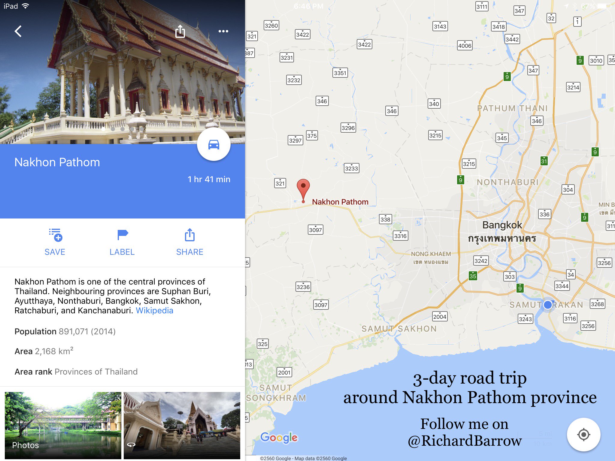 Richard Barrow Setting Off On A 3 Day Road Trip Around Nakhon Pathom Province To The West Of Bangkok Map Of Tourist Attractions T Co Hexjmjy2q5 T Co Hjqc4vyjkx Twitter