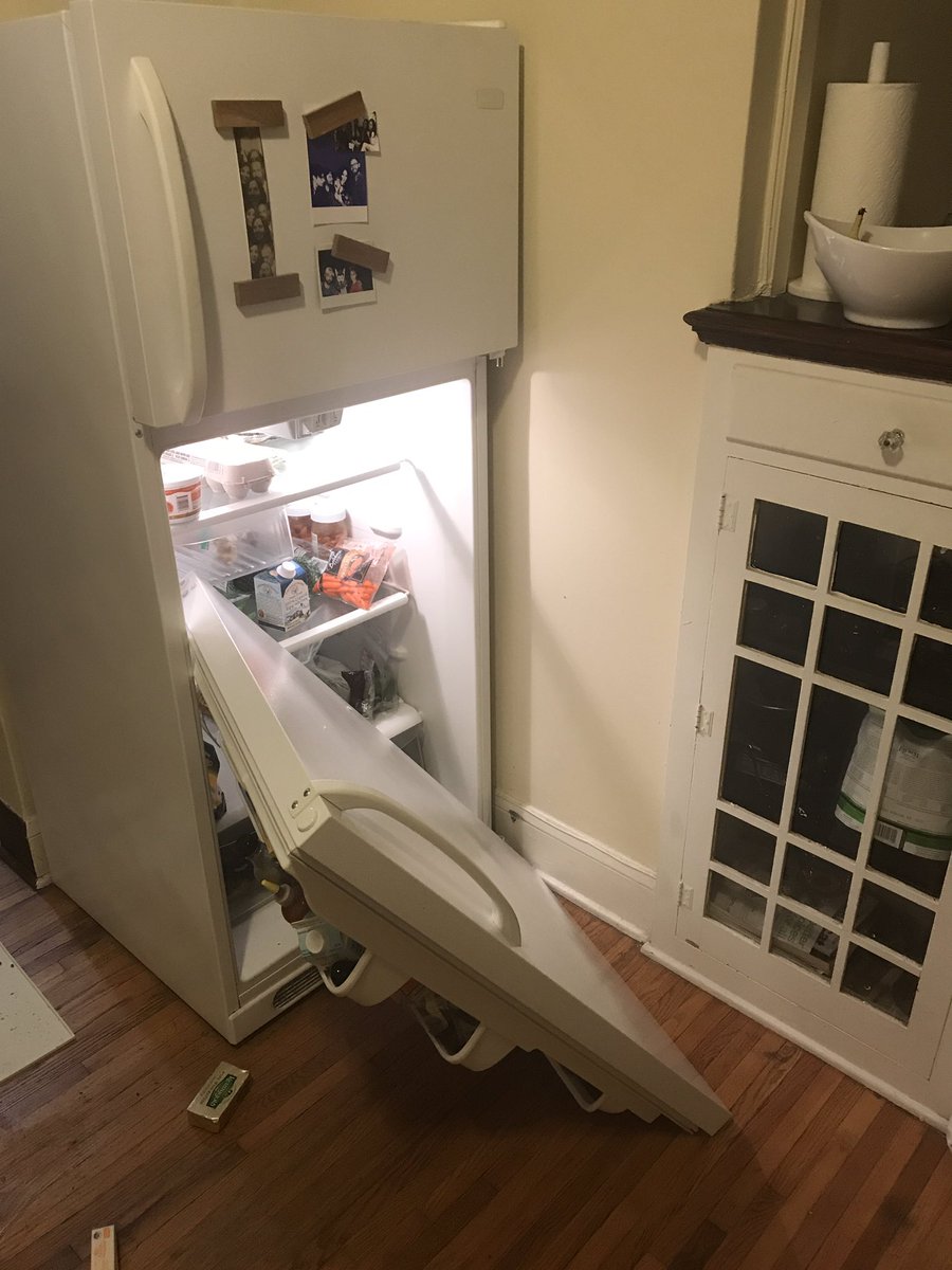 Leaving for CatCon in 10 hours and my fridge just decided to fall apart wtf