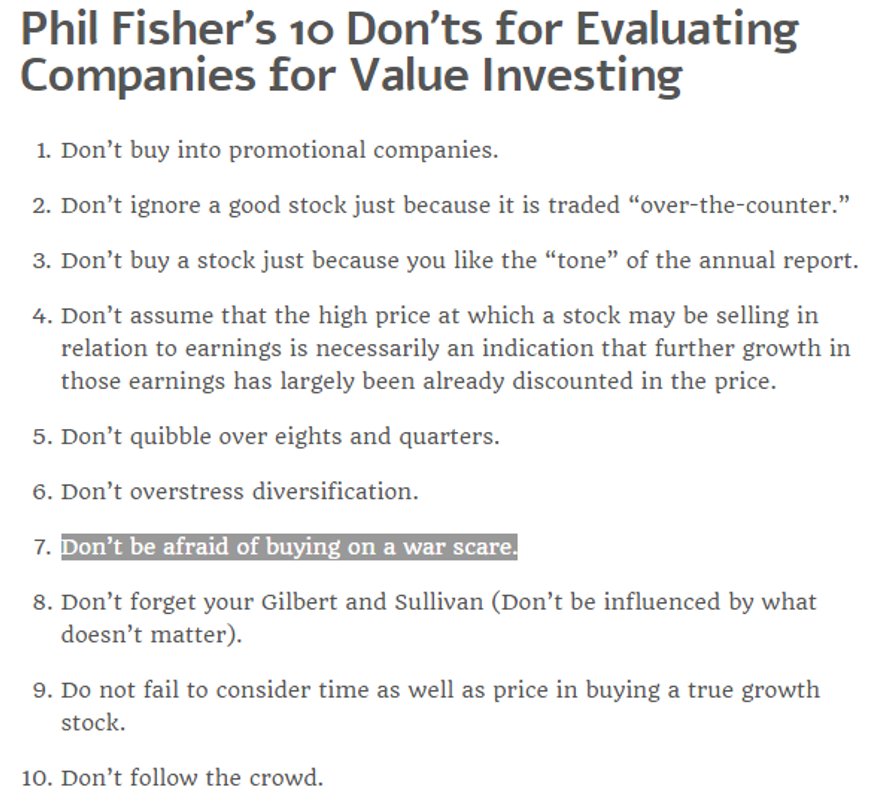 BluegrassCap's tweet image. Phil Fisher's 10 Don'ts
