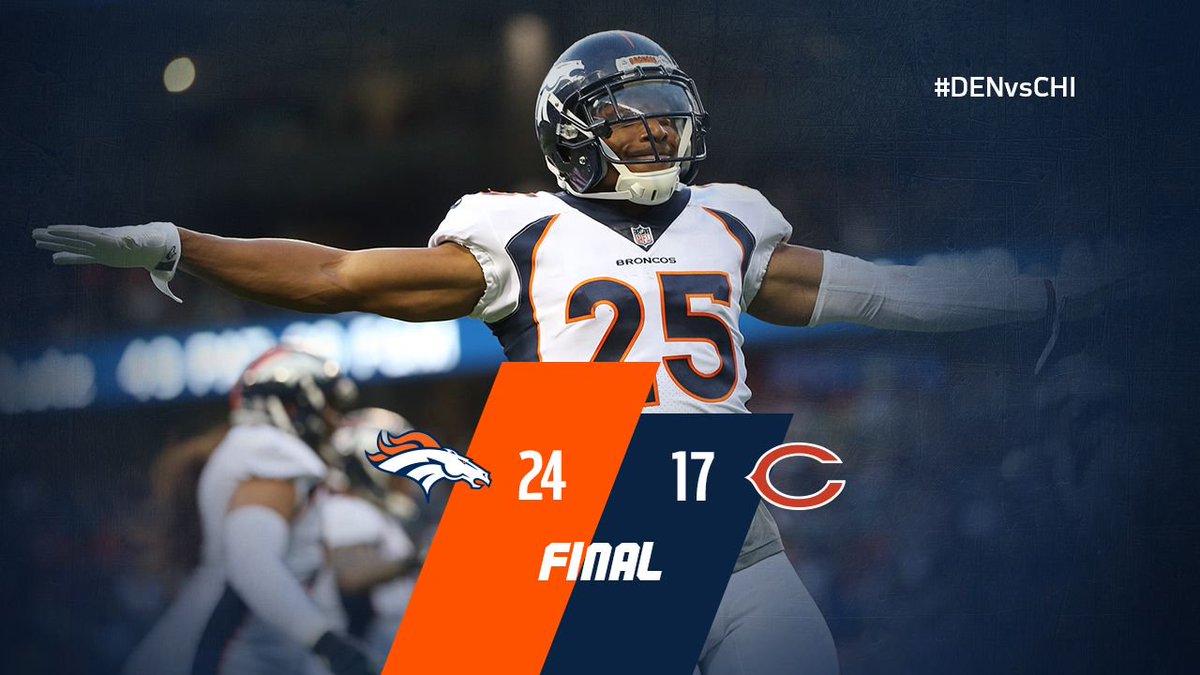 Broncos's tweet photo. What a fourth-quarter comeback. 

#DENvsCHI https://t.co/5eULaen0Qi