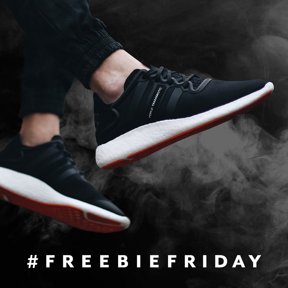 #FreebieFriday FOLLOW &amp; RT for a chance to win this pair of Y-3 Yohji Run Boost Trainers ow.ly/GT1Z30eiPZ. Comp ends 5pm - good luck!