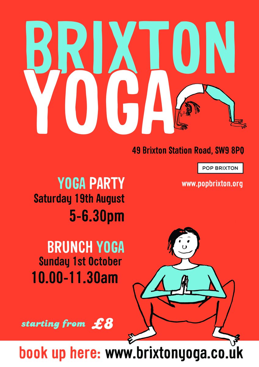 <a href="/Brixton_yoga/">Brixton_yoga</a> are back on 19/08 with a Yoga Party! 90 min session then a reserved space to grab some food and drink! ow.ly/J4Ce30efK5E
