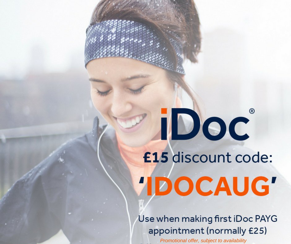 iDocHealth's tweet image. Book now with code &apos;IDOCAUG&apos; and get £15 off your first iDoc pay-as-you-go appointment bit.ly/iD0cApp - Don’t forget to share 😀