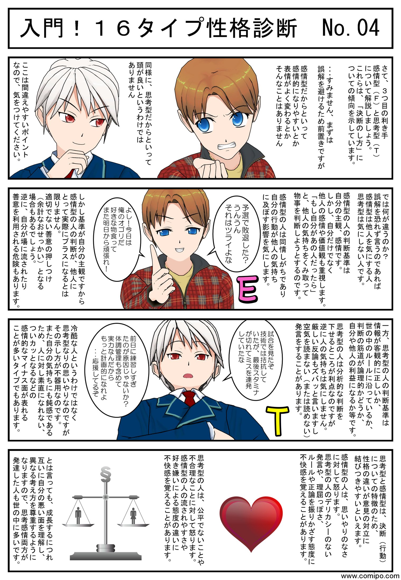 Entper 入門 １６タイプ性格診断 第４回 感情 ｆ と思考 ｔ について解説しました 今回は前回よりわかりやすいと思います Comipo T Co Ysyhhpewze Twitter