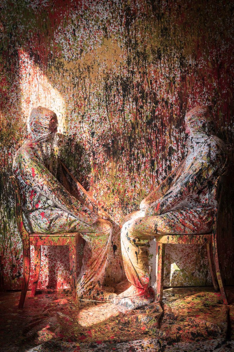 wolffmeisterone's tweet photo. Hosted by #Bts , beneath the surface provided the stage for Art Camp Switzerland performing an epic action Painting session on  @attisholz https://t.co/ZZoGg46GWo
