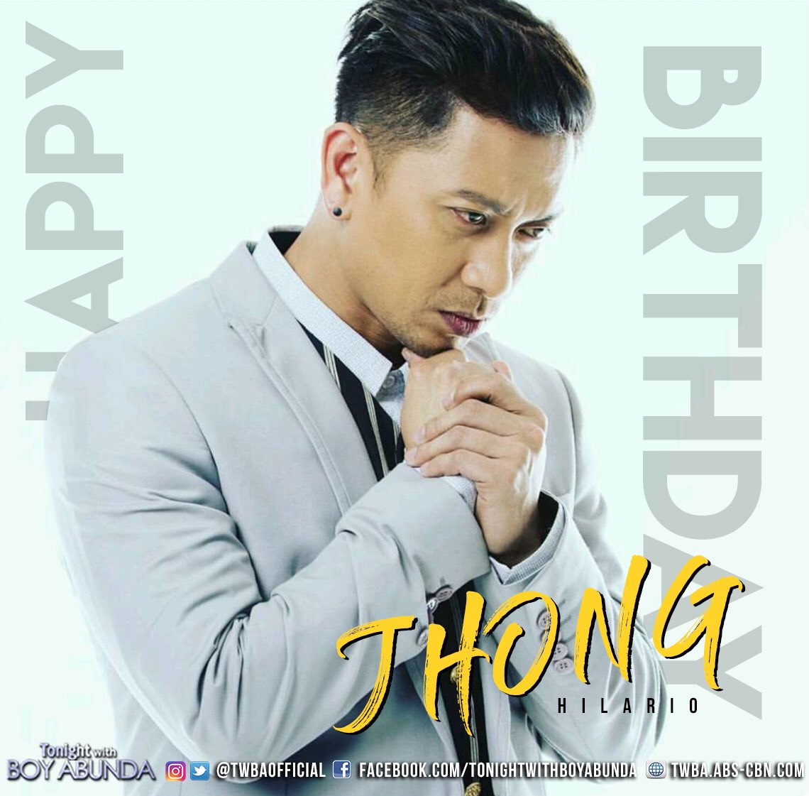 Happy Birthday Jhong Hilario! Enjoy your day and always live in ABUNDANCE! 