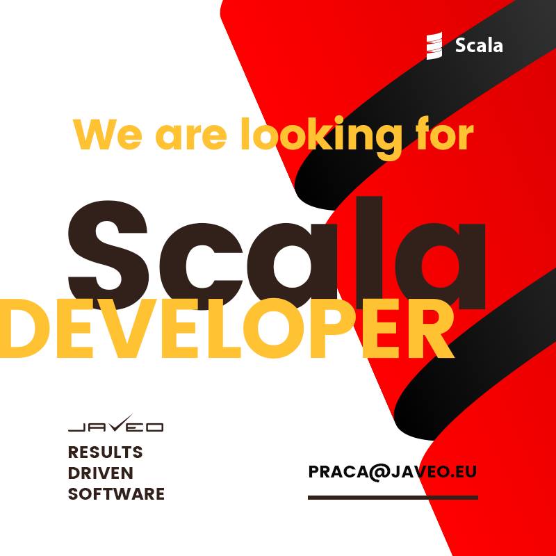 javeo_eu's tweet image. JAVEO is looking for Scala Developer! 

For more information please contact us: praca@javeo.eu

#ITjobs
#JAVEO
#Scala
#ScalaDeveloper