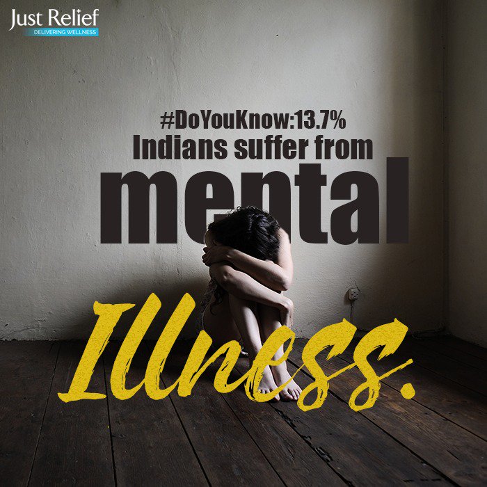 justrelief_'s tweet photo. Nearly 150 million Indians are in need of active medical intervention Mental illness isn't as uncommon as you think! https://t.co/UYWmi7s6ef https://t.co/tENgWSYSsl