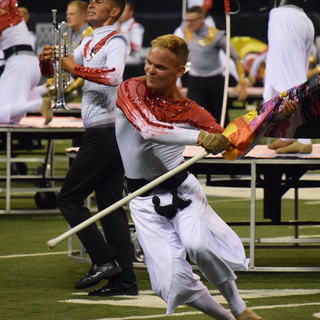 scvanguard's tweet photo. What an amazing first night in Lucas Oil Stadium! See you back here tomorrow night for @DCI Semifinals! #SCV2017 #Ouroboros 🐍⭕️ https://t.co/VQKp9MRZJM
