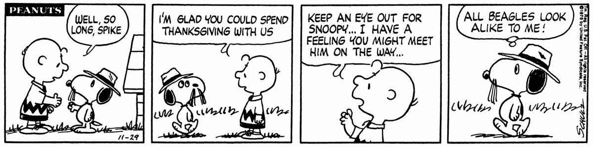 Snoopy Museum Tokyo ミュージアムから スパイク ウィーク ビーグル犬はみんな一緒にみえる スヌーピー のかわりに感謝祭をチャーリー ブラウンたちと楽しんだスパイク 帰り道にスヌーピーに会う気がするよ とチャーリー ブラウンに言われますが