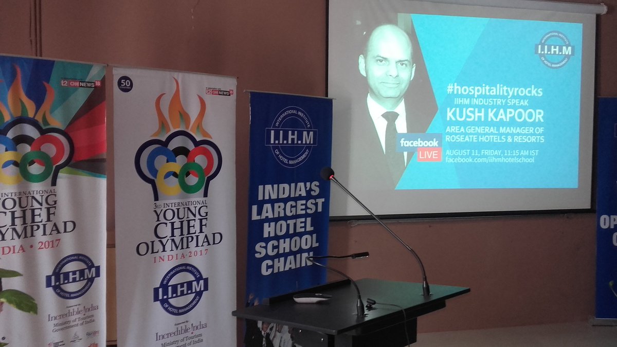 jmathew1971's tweet photo. IIHM Industry Speaks!
Mr.Kush Kapoor, Area General Manager of Roseatte Hotels And Resort.
Live session with the Pioneers of the industry! https://t.co/DoWqeZTmSO