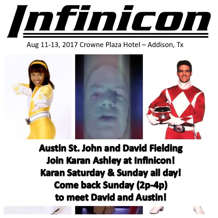 WOW! Austin St John &amp; David Fielding  8/13 2-4.   Sat/Sun @karanashley  #MMPR #infinicon infinicon.net <a href="/ASJAustin/">Austin St. John -ASJ</a> #davidfielding