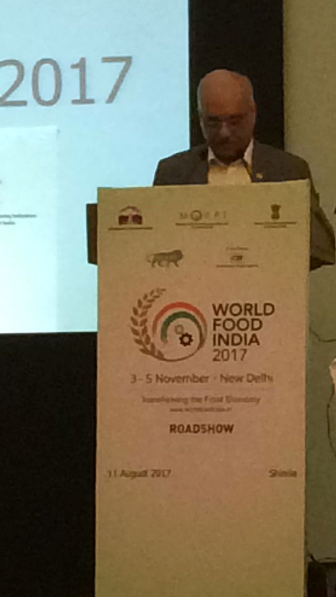 worldfoodindia's tweet photo. #HimachalPradesh is true reflection of India, it has huge agro base: Mr. Rajesh Saboo, Chairman CII HP State Council.#WorldFoodIndia #Shimla https://t.co/BDd2X6VhoX