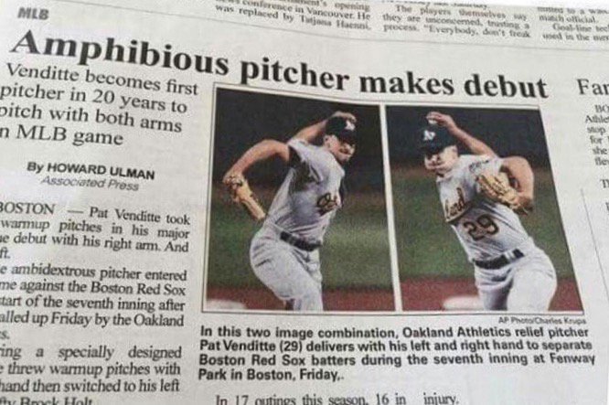 FernFly's tweet photo. Because 'ambidextrous' isn't headline worthy... https://t.co/AhRelyF8A9