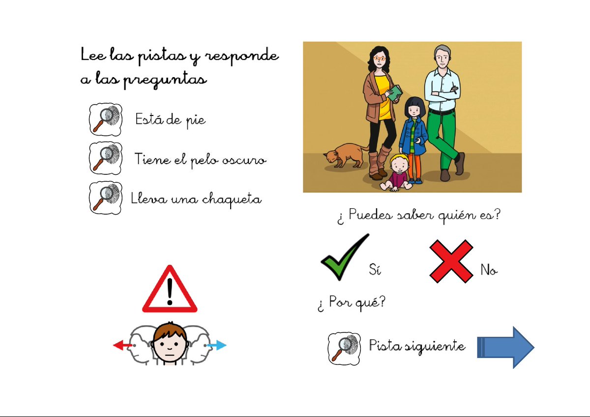 arasaac's tweet image. 🔎👀"Juego de las pistas: Encuentra al personaje secreto"🔎🤔
MATERIALES EN ARASAAC - LÉXICO Y DESCRIPCIONES
💻⬇arasaac.org/materiales.php…