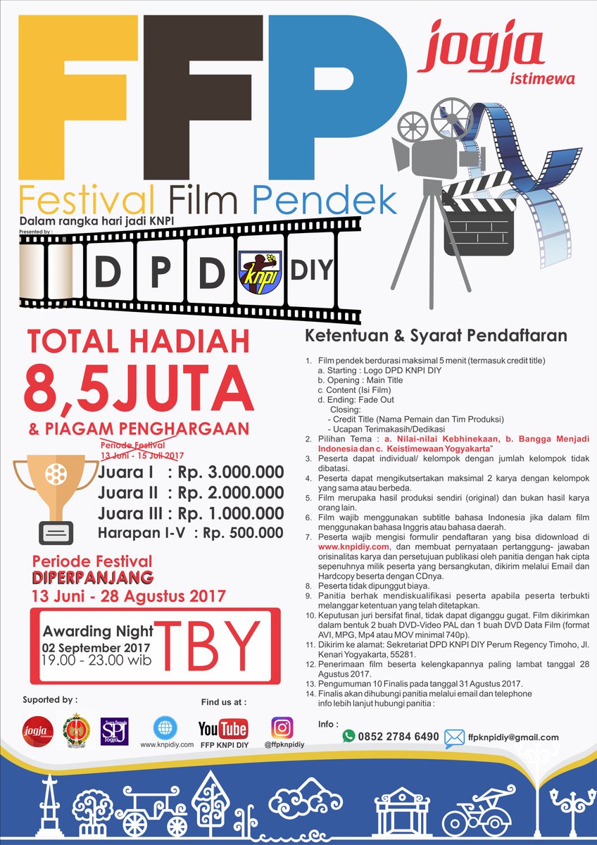 28/8/17 | Festival Film Pendek #ffpknpidiy | Gratis | 085227846490 | knpidiy.com <a href="/JogjaUpdate/">jogjaupdate.com</a>