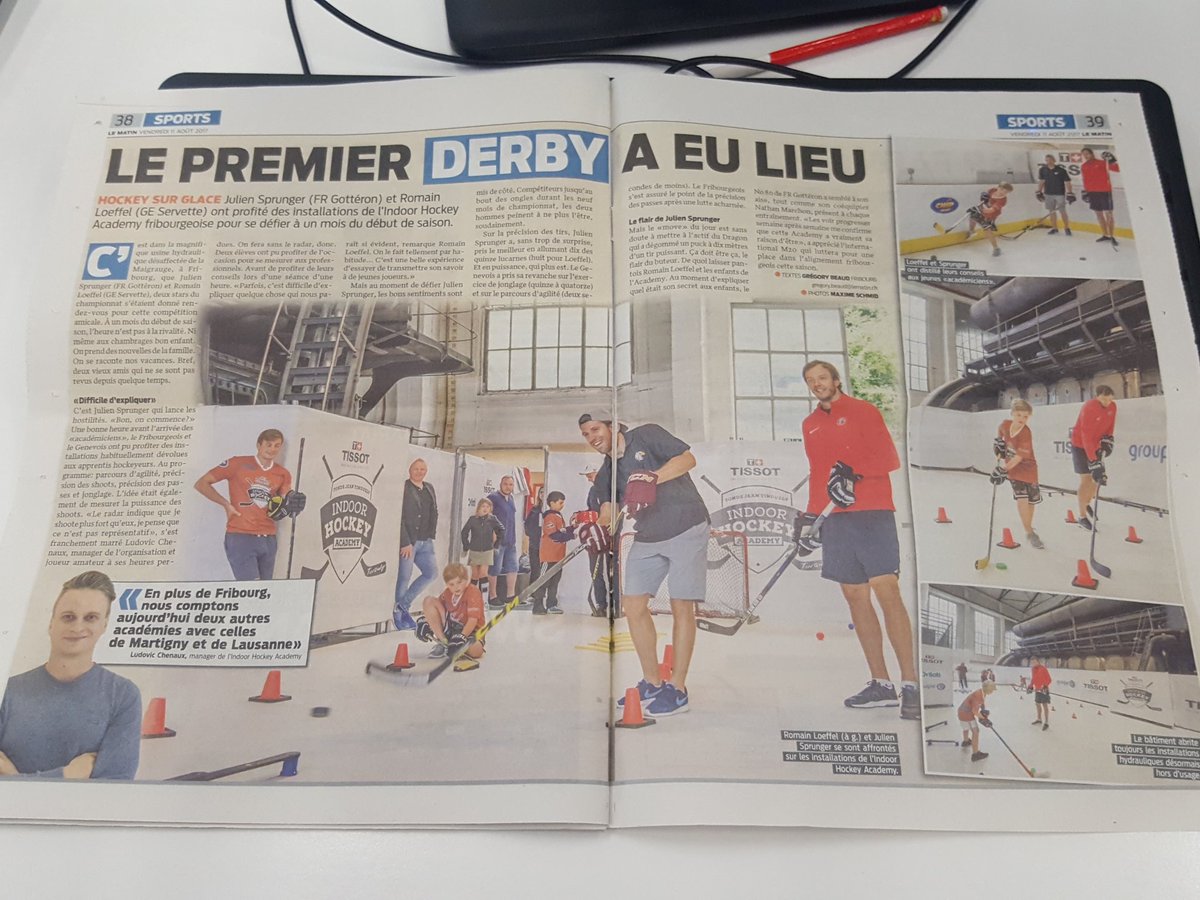 Aujourd'hui in <a href="/Lematinch/">Le Matin</a> on a réuni R.Loeffel et J.Sprunger dans l'indoor hockey academy de Fribourg pour le 1er derby de la saison.