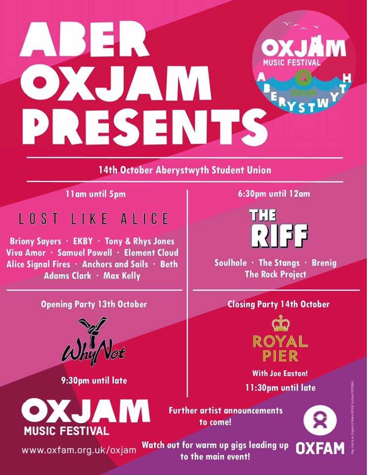 OXJAM ABER TICKETS GO ON SALE FRIDAY, 18th AUGUST! We're so excited for an amazing weekend! We have some exciting plans ahead <a href="/OxjamAber2017/">Oxjam Aberystwyth</a>