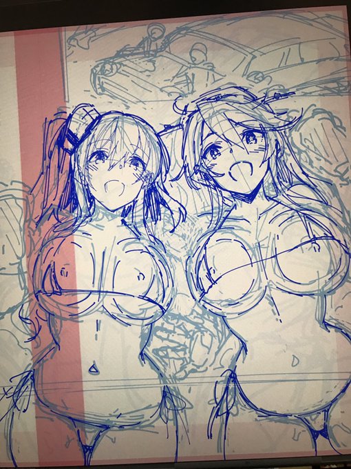 会場限定本はアメリ艦のちょっとエッチなビキニカーウォッシュ落書き本の予定です😘 