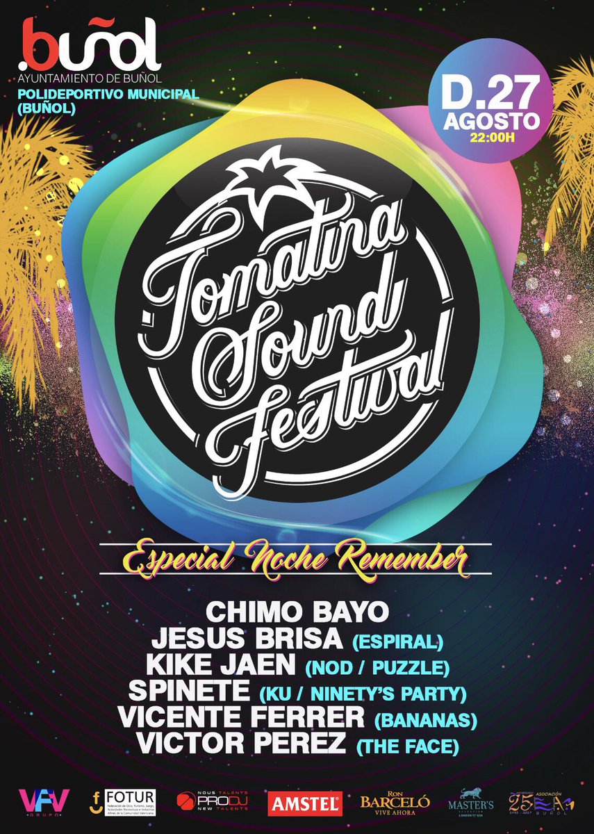 tomatinasound's tweet photo. Una gran noche remember para el Tomatina Sound Festival 2017, https://t.co/PuZBDZsWQ5 https://t.co/1rlB5t7yvj