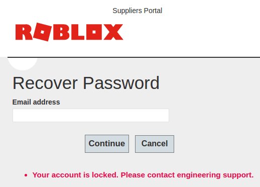 Roblox Account Locked