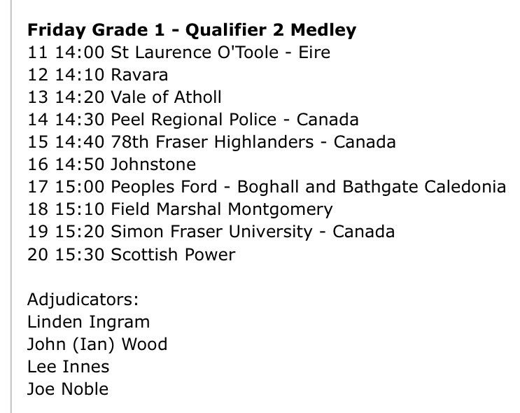 Big day for the G1s today! Here are the times they are competing if you'd like to come show your support. Good luck to all bands #wpbc17