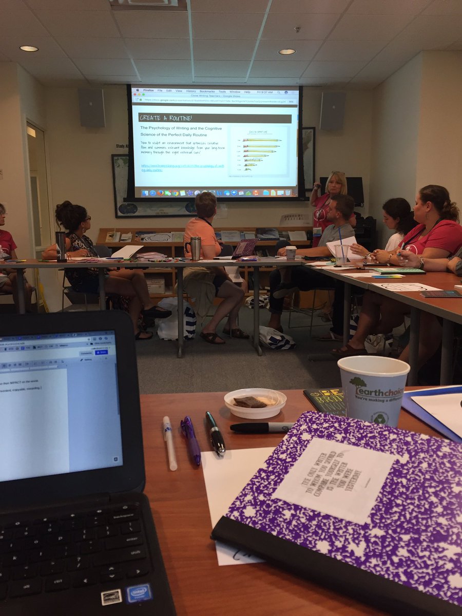 flippedwillis's tweet photo. @LitCoachLady sharing ideas on how to make writing a habit. Great for all the stories teachers have to share! #ECET2ME https://t.co/Ps8wRGECya