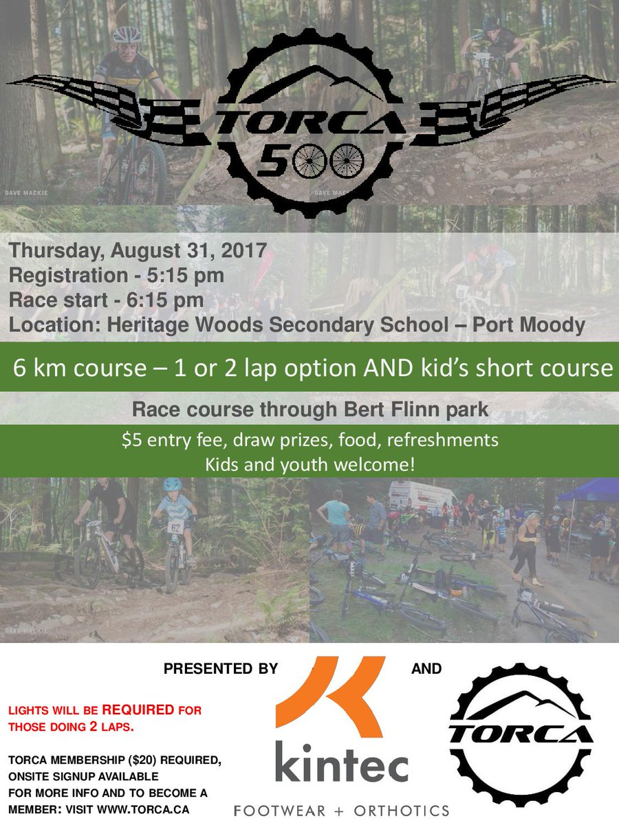 Our second and final TORCA 500 race is happening on Thursday, August 31st. Presented by @kintecfootwear Details on torca.ca #torca500