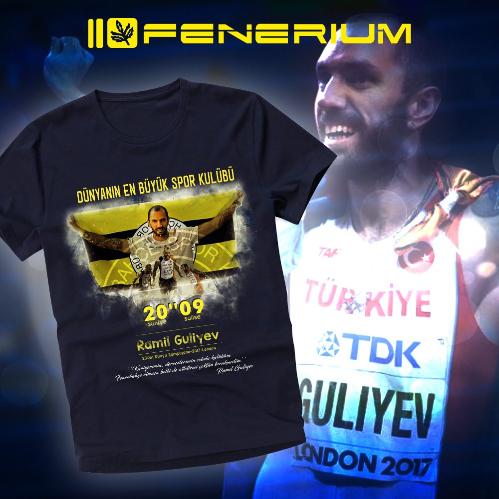 Bu tişörtü herkes almalı. 30 Lira..
Fenerium, 🥇ın kokusunu almış önceden hazırlanmış 👏👏 Türkiye'de ilk kez bir atletin tişörtleri satılıyor