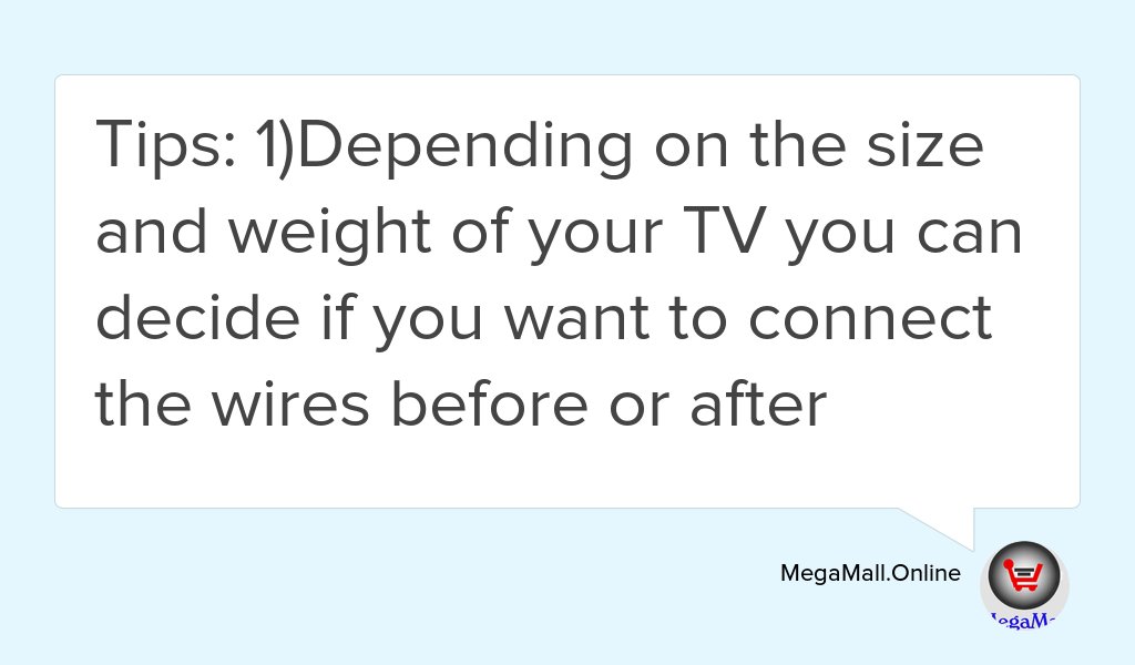 MegaMallAdmin's tweet image. &quot;Install Brackets on back of TV: Use the bolts that come with your TV wall mount to installs the 2...&quot; goo.gl/F13diY #Share #Tips