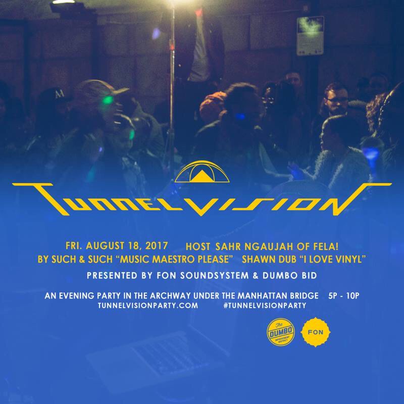 sahr1Official's tweet photo. #TunnelVisionParty 5-10pm 50 Adams St BK #BySuch&Such #ShawnDub #FONsoundSystem #AsenJames #SpencerBlake #SahrNgaujah https://t.co/KhOGjZr0j9