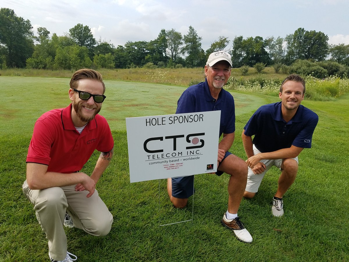 CTSTelecom's tweet photo. So much fun being had at the Kalamazoo Area Commercial Real Estate Golf Outing.  We sponsored a hole &amp; took a picture of it!  It was great https://t.co/fqHxO8wdO9
