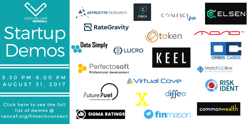My_InnoStudio's tweet photo. Join us for 20+ #startup #demos at #FinTechConnect Aug 31 #bostonstartupswinning https://t.co/6gj4qZaYQ5 @lucroapp @Astrocyte_Rsrch https://t.co/GxKPnjZVoN