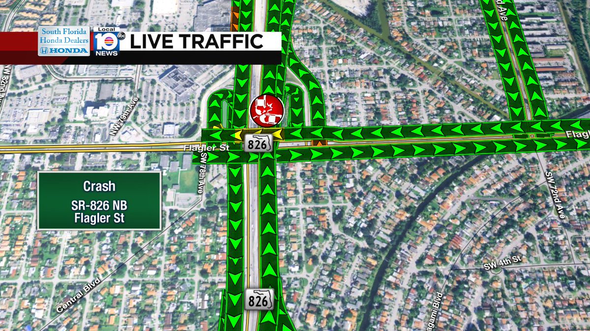 Crash on SR-826 NB at Flagler St #traffic #miami https://t.co/CWfytIHLzD